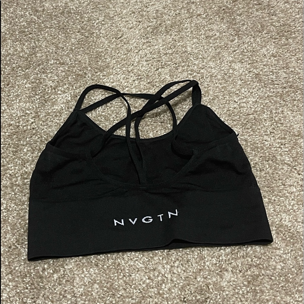 Black Flourish Seamless Bra